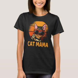 Vintage Katze Mama Retro Funny Mother Day Women Di T-Shirt