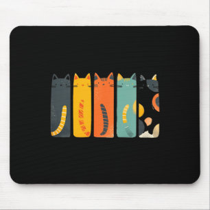 Vintage-Katze Mid-Century Modern Insred Katzen 50e Mousepad