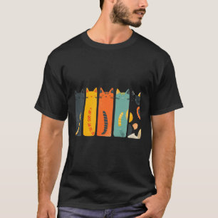 Vintage-Katze Mid-Century Modern Katzen 50er 60er T-Shirt