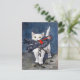 Vintage Katze mit Krampuspostkarte Postkarte (Stehend Vorderseite)