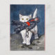 Vintage Katze mit Krampuspostkarte Postkarte (Vorderseite)