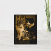 Vintage-Katze raucht Tattoo tätowierte Katze Künst