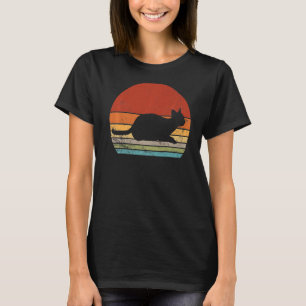 Vintage Katze Retro Kat Silhouette Tiere 60er 70er T-Shirt