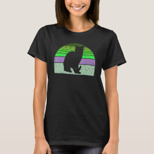 Vintage-Katze Retro-Katze Silhouette Kätzchen Tier T-Shirt