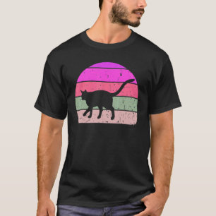 Vintage-Katze Retro-Katze Silhouette Kätzchen Tier T-Shirt