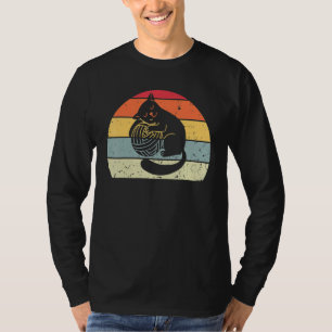 Vintage-Katze Retro-Katze Silhouette Kätzchen Tier T-Shirt