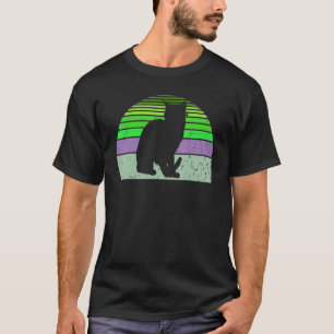 Vintage-Katze Retro-Katze Silhouette Kätzchen Tier T-Shirt