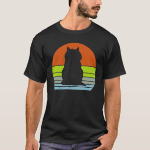 Vintage-Katze Retro-Katze Silhouette Kätzchen Tier T-Shirt