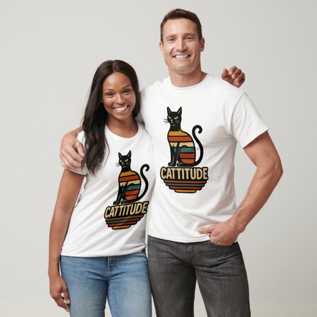 Vintage Katze T-Shirt (Unisex)