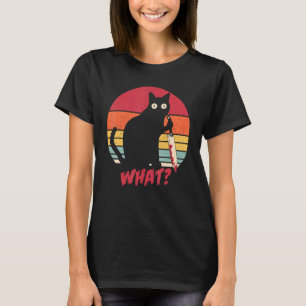 Vintage Katze Was mörderische schwarze Katze mit M T-Shirt