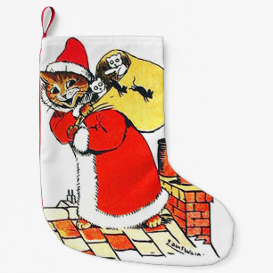 Vintage-Katze Weihnachtsmann (Weihnachten), Louis Kleiner Weihnachtsstrumpf