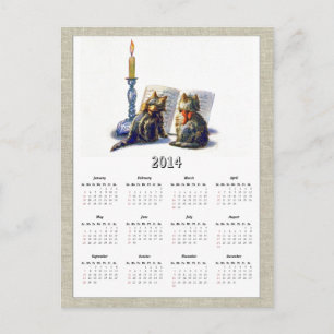 Vintage Katzen 2014 Kalender II Postkarte