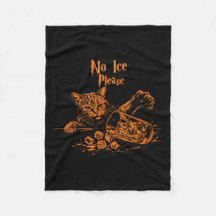 Vintage Katzen Humor Eis lustige Katze Meme Männer Fleecedecke