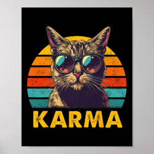 Vintage Katzen-Musikgeschenke für Teens Girls Kind Poster