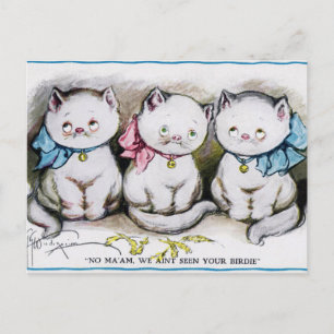 Vintage Katzen Postkarte