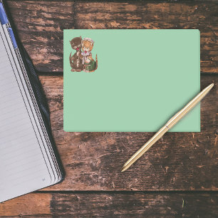 Vintage-Katzen-Rattengeschenkkorb Post-it Klebezettel
