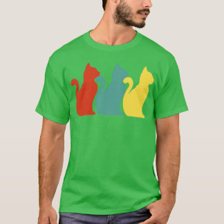 Vintage Katzen Retro Geschenk Katze Besitzer T-Shirt