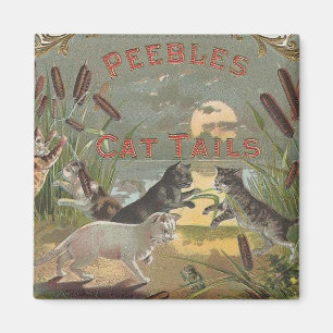 Vintage Katzen-Schwänze Magnet