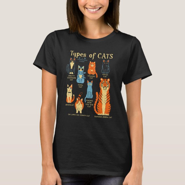 Vintage Katzen T-Shirt (Vorderseite)