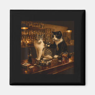 Vintage-Katzen-Tattoo tätowierte Kätzchen-Künstler Magnet
