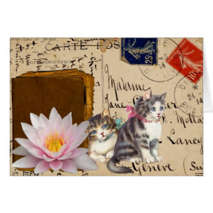 Vintage Katzen und Buch