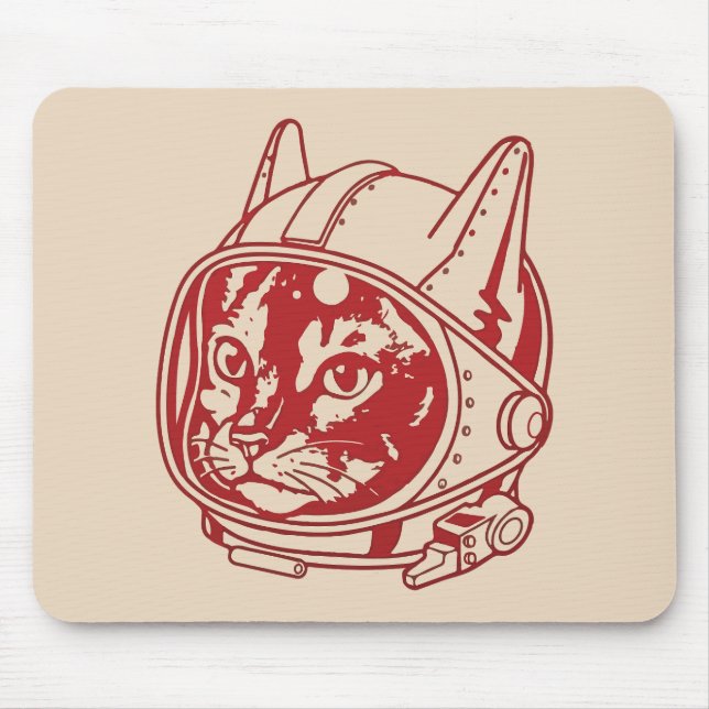 Vintage-Katzenastronaut     Mousepad (Vorne)