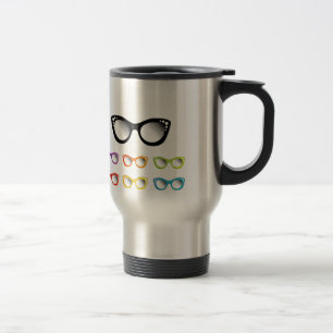 Vintage-Katzenaugenbrille für Damen Reisebecher