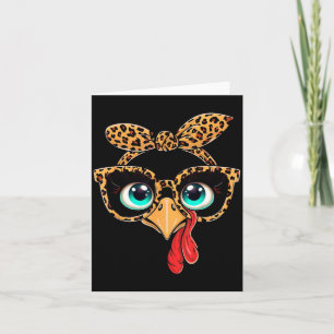 Vintage-Katzengeschenkshop Leopardendruck Thanksgi Karte