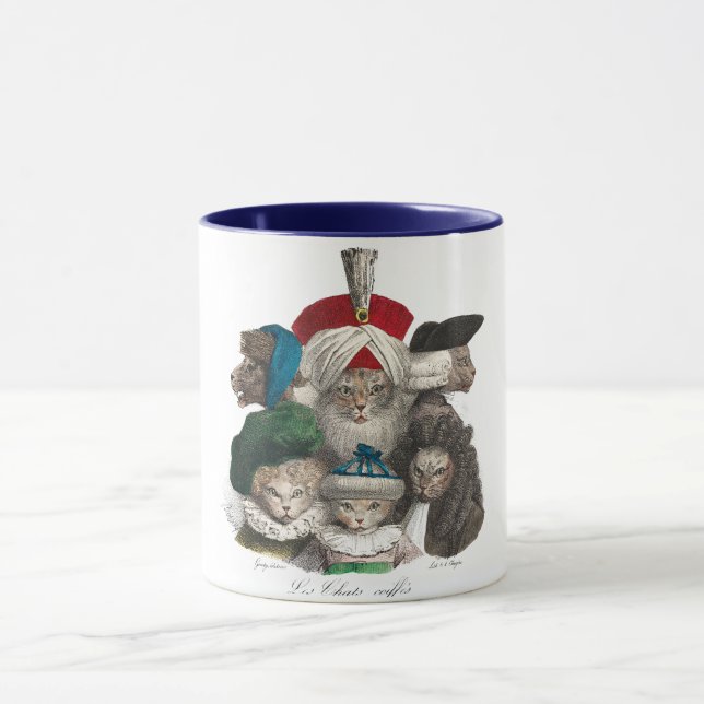 Vintage Katzengeschichte Vorfahren Historische Fun Tasse (Zentrum)