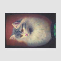 Vintage-Katzenillustration Art Nouveau elegant