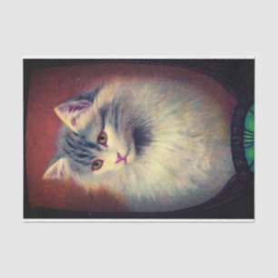 Vintage-Katzenillustration Art Nouveau elegant Seidenpapier