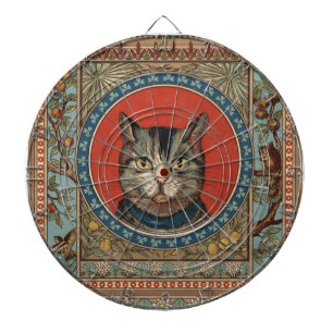 Vintage Katzenleben für Kitty Cat Classic Victoria Dartscheibe