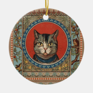 Vintage Katzenleben für Kitty Cat Classic Victoria Keramikornament