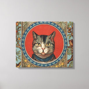 Vintage Katzenleben für Kitty Cat Classic Victoria Leinwanddruck