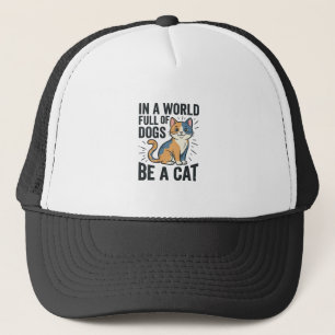 Vintage-Katzenliebhaber Sei eine Katze Grafikdesig Truckerkappe