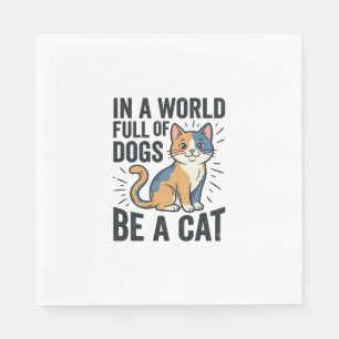 Vintage-Katzenliebhaber Sei eine Katze Graphic Des Serviette