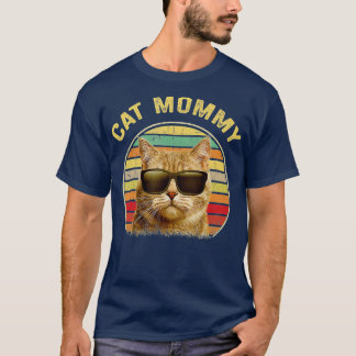 Vintage Katzenmama lustige Katzenmutter Retro best T-Shirt
