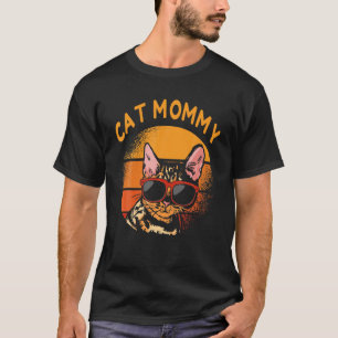 Vintage-Katzenmama Retro lustig Muttertag Frauen D T-Shirt