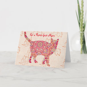 Vintage-Katzenmuster - Perfekte Muttertags-Karte Karte