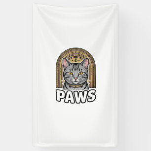 Vintage Katzenpfoten Gravur Stil Grafikdesign_1 Banner