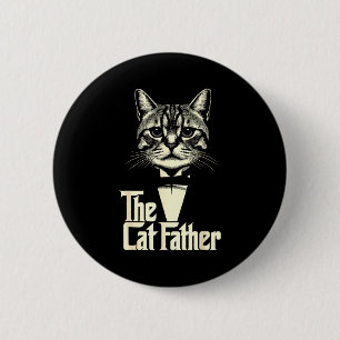 Vintage-Katzenvater Papa Leben Katzenpapa glücklic Button