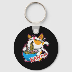 vintage kawaii Katze, die Ramen Anime Retro Japan Schlüsselanhänger
