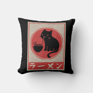 Vintage Kawaii Katze Ramen Anime Japanisches Gesch Kissen