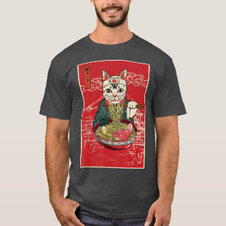 Vintage Kawaii Katze Ramen Japanisches Geschenk M T-Shirt
