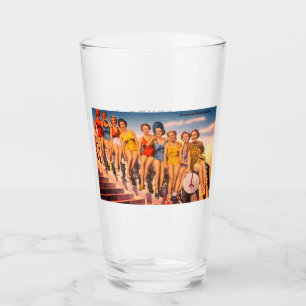 Vintage Keansburg, NJ Strand Szene - Jersey Shore Glas