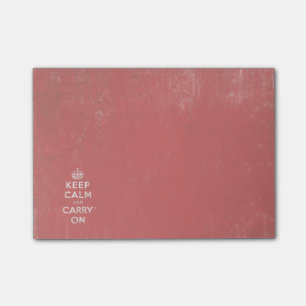 Vintage Keep Calm and Carry On Post-it Klebezettel