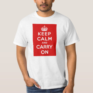 Vintage Keep Calm and Carry On Propaganda aus dem  T-Shirt