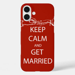 Vintage KEEP CALM HEIRATEN iPhone 16 Plus Hülle