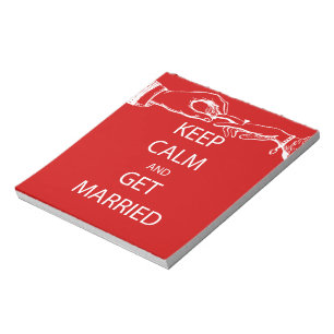 Vintage KEEP CALM  HEIRATEN Notizblock