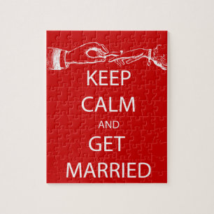Vintage KEEP CALM HEIRATEN Puzzle